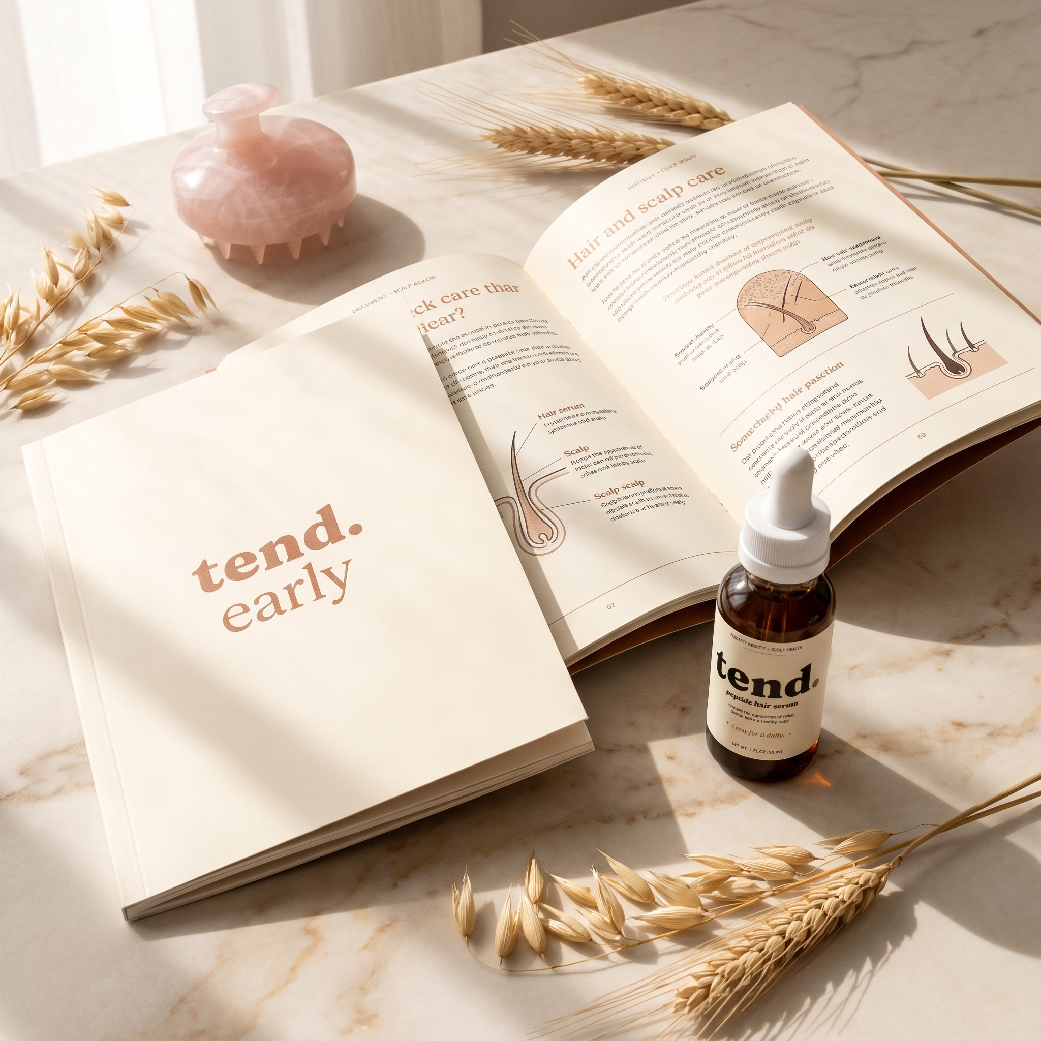 tend. early starter bundle — serum and 90-day guide